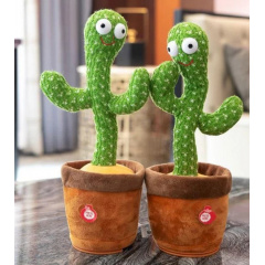 Танцюючий та співаючий кактус OPT-TOP Dancing Cactus на 120 пісень з підсвічуванням Зелений (1756374515) Вінниця