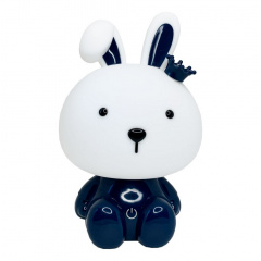 Нічник дитячий Зайчик з короною Mega Zayka MGZ-1405 Blue мережевий живлення від USB Черновцы