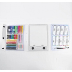 Дитячий набір творчості для малювання RIAS 98 предметів з мольбертом White (3_04694) Фастів