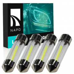 Комплект світлодіодних ламп Napo LED SJ-COB-A 36mm C5W C10W 4 шт Білий (2529341095) Київ