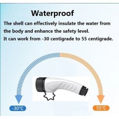 Зарядний пристрій Psheko для електромобілів Type 2 до 3.5 кВт 16 A 1-фазний Чорний (050661) Березне