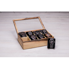 Скринька коробка органайзер з дерева з подушечками ecoWalnut 8.2х27.5х18 см Львів