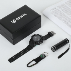 Подарунковий набір BESTA Box Peremoga Light з компасом Чорний (3365) Хмільник
