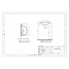 Раковина підвісна Ege Vitrifiye Lissa 350x140x280 мм 91351 Білий (2107606152) Енергодар