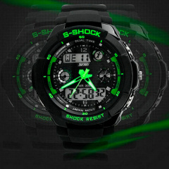 Наручний годинник чоловічий Skmei S-Shock Green 0931 Чорний (077) Каменец-Подольский