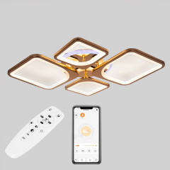Стельова LED люстра Sunlight 5631/2+2 R Gold Лозова