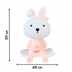 Нічник дитячий Зайчик на скейті Mega Zayka MGZ-1407 (Pink) Володарськ-Волинський