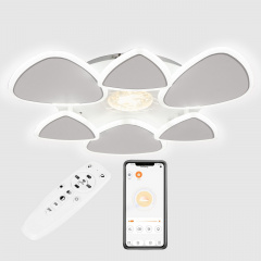 Стельова LED люстра Sunlight 5889/3+3 Білий Тячів