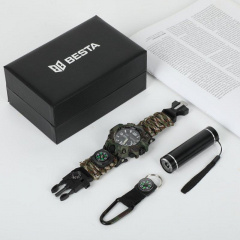 Годинник чоловічий наручний з компасом BESTA Box Military Light Камуфляж (2446957429) Городок