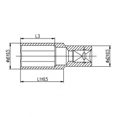 Насадка шестигранна довга 1/2" 22мм CrV ULTRA (6072222) Чорноморськ
