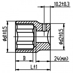 Насадка шестигранна 3/4" 34мм CrV ULTRA (6075342) Винница