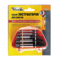 Набір для викручування зірваних гвинтів MASTERTOOL GM 5 штук (14-1405) Орехов
