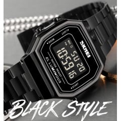 Чоловічий наручний годинник Skmei 1647 Чорний Курінь