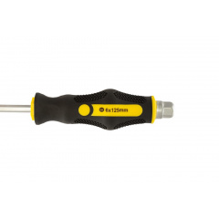 Викрутка ударна шліцева магнітна MASTERTOOL GM EXTERNAL HEX SL6х125 мм ручка з покриттям TPR (49-6612) Житомир