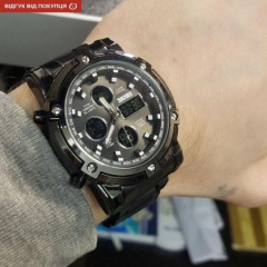 Чоловічий наручний годинник Skmei Molot Limited AllBlack Чорний Рівне