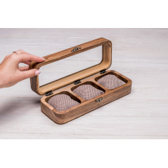 Коробочка для зберігання годинників ecoWalnut 7х26.5х9.5 см Миколаїв