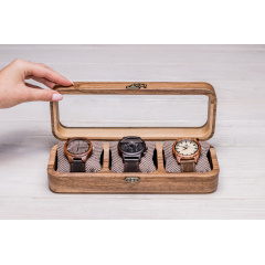 Коробочка для зберігання годинників ecoWalnut 7х26.5х9.5 см Миколаїв