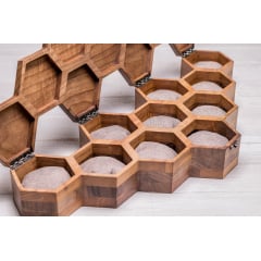Сотова скринька-органайзер для 10 годинників ecoWalnut 7.3х59.7х23.5 см Київ