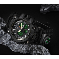 Наручний годинник чоловічий з компасом BESTA Life Pro AllBlack Чорний (3085) Черноморск