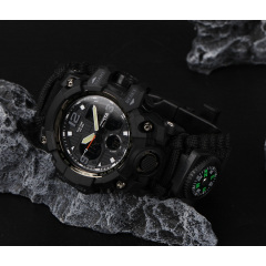 Наручний годинник чоловічий з компасом BESTA Life Pro AllBlack Чорний (3085) Черноморск