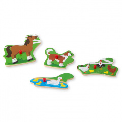 Звуковий пазл для малюків Melissa&Doug" Ферма старого Макдональдса" дерев'яні елементи Ладан