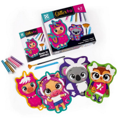 Набір для творчості "Glitter Art Блискучі звірята" Vladi Toys VT4501-11, 5 флаконів з гліттерами Ирпень