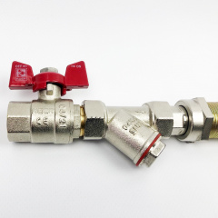 Комплект підключення лічильника Koer SET2 нікель 1/2" (вставка 110мм+НГ) Оріхів
