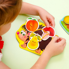 Игра-шнуровка с липучками "Ежик в лесу" Vladi Toys VT1804-45 укр Шостка
