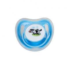 Пустушка силіконова кругла Mega Zayka MGZ-0516(Blue) з ковпачком Херсон