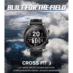 Чоловічий наручний розумний годинник North Edge CrossFit GPS з компасом Black Одесса