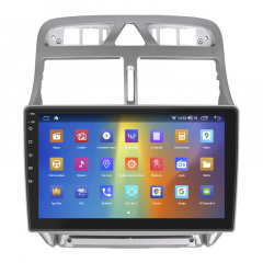 Штатная магнитола Lesko 9" Peugeot 307 I 2001-2005 4/64Gb CarPlay 4G Wi-Fi GPS Prime Черкаси