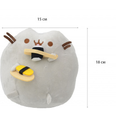 М'яка іграшка кіт із ролом VOLRO Pusheen cat Сірий (vol-645) Киев