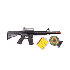 Іграшковий автомат з м'якими кулями M16 PF Golden Gun 910GG Чорний Королево
