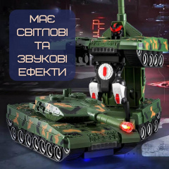 Іграшка робот трансформер на радіоуправлінні Combuy зі Світлом та Звуком на Акумуляторі Зелений (597) Бердичів