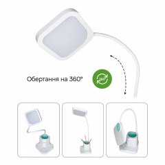 Настільна лампа Weidasi WD-6077 9W 285lm 4159K USB 5V White Новое