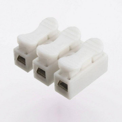 Набір з'єднувачів для дроту PW CH-3 клемні колодки на три контакти 10 шт Білий (C051302-10) Нежин