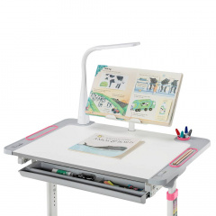 Дитяча парта-трансформер зі стільцем із жорсткою фіксацією Cubby Lupin 800x505x547-727 мм Pink Київ