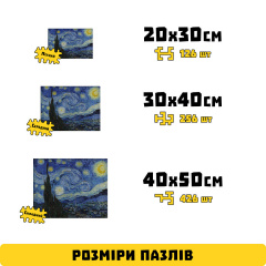 Дерев'яні пазли Wortex Woods Зіркова ніч 30х40 см 256 елементи лабіринт PZL31002M Токмак
