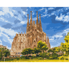 Картина за номерами BrushMe "Собор Sagrada Familia" 40х50см BS51646 Хмільник