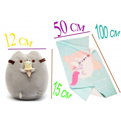 Набір 2Life Pusheen Cat з рушником та м'якою іграшкою 50х100 см n-12361 Гайсин