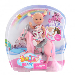 Ігровий набір "Лялька з конячкою" Bambi 8410 Рожевий Долина