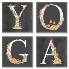 Набір для розпису за номерами Идейка YOGA лофт 18*18 см*4 шт. CH118 Жмеринка