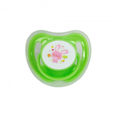 Пустушка силіконова кругла Mega Zayka MGZ-0516(Green) з ковпачком Запоріжжя