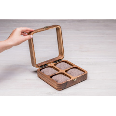 Коробочка для зберігання наручних годинників ecoWalnut 7х18х18 см Київ