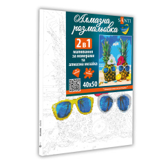 Картина за номерами з алмазною мозаїкою Santi Ананасова екзотика 40*50 см (954906) Дніпро