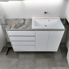 Пластикова тумба із умувальником The MIX Big 2 130x85x45 см White Киев