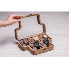 Органайзер для зберігання наручних годинників ecoWalnut 7х26.5х18 см Київ