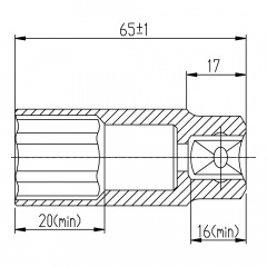 Насадка свічкова 21мм 1/2" CrV ULTRA (6085212) Мелітополь