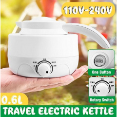 Універсальний електричний складний чайник BSM Elecreic Kettle 0.6 л Білий Кам'янське