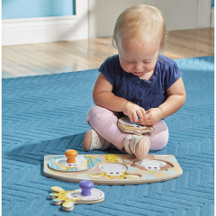 Пазл - вкладиш дерев'яний для малюків "Тварини сафарі" Melissa & Doug 3 елементи MD13439 Київ